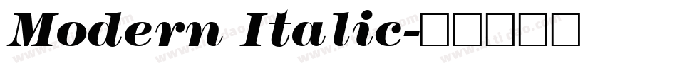 Modern Italic字体转换